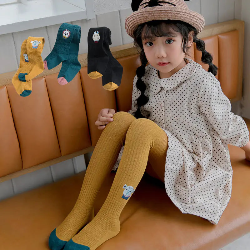 Embroidered Dance Tights for Girls