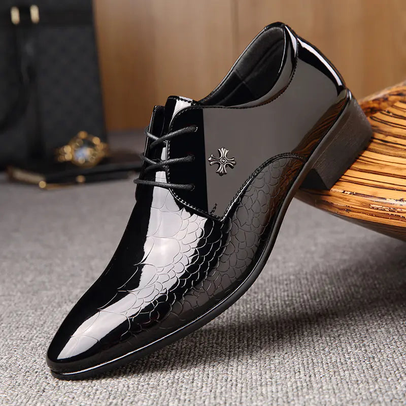 Shiny Lace-Up Fashion Dress Shoes for Women