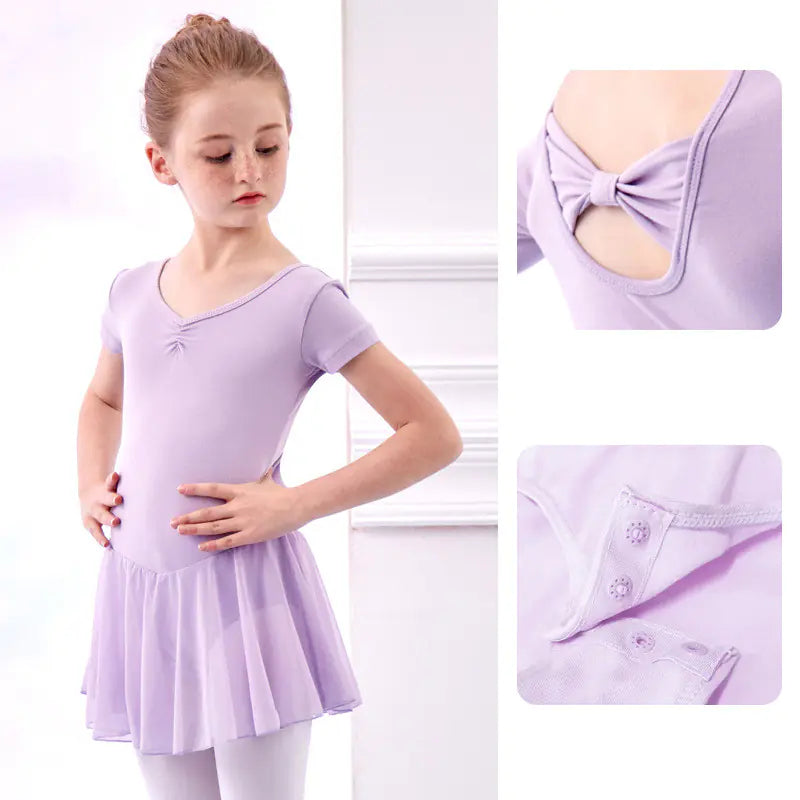 Short-Sleeved Dance Clothes for Girls
