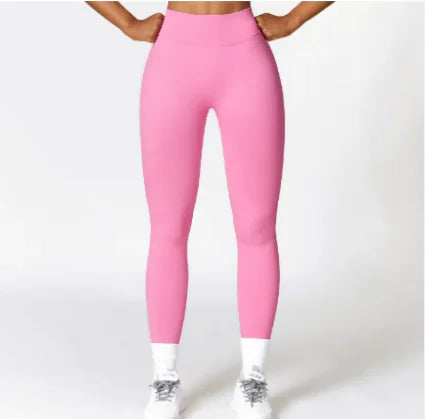 High Waist Hip Lift Brushed Yoga Pants Women's Fitness Pants