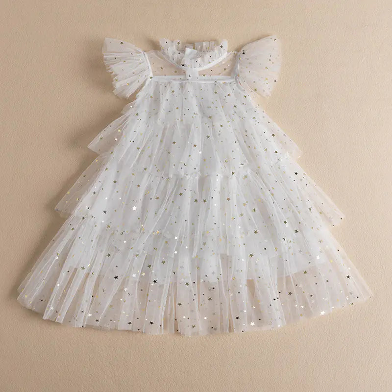 Lace Christmas Dress for Girls 3-8Y Party Gown