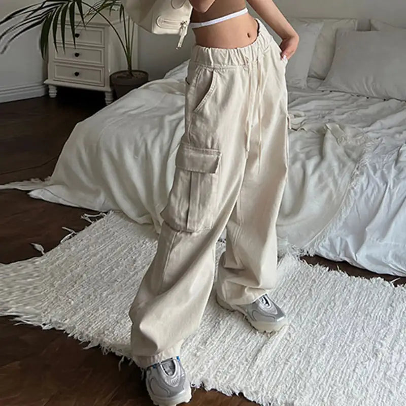 Retro Street Casual Pocket Overalls