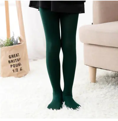 80D Velvet Dance Tights for Kids' Ballet Performance
