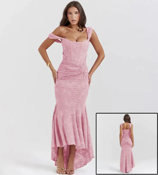 Mozision Off-Shoulder Ruched Bodycon Party Dress