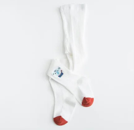 Embroidered Dance Tights for Girls