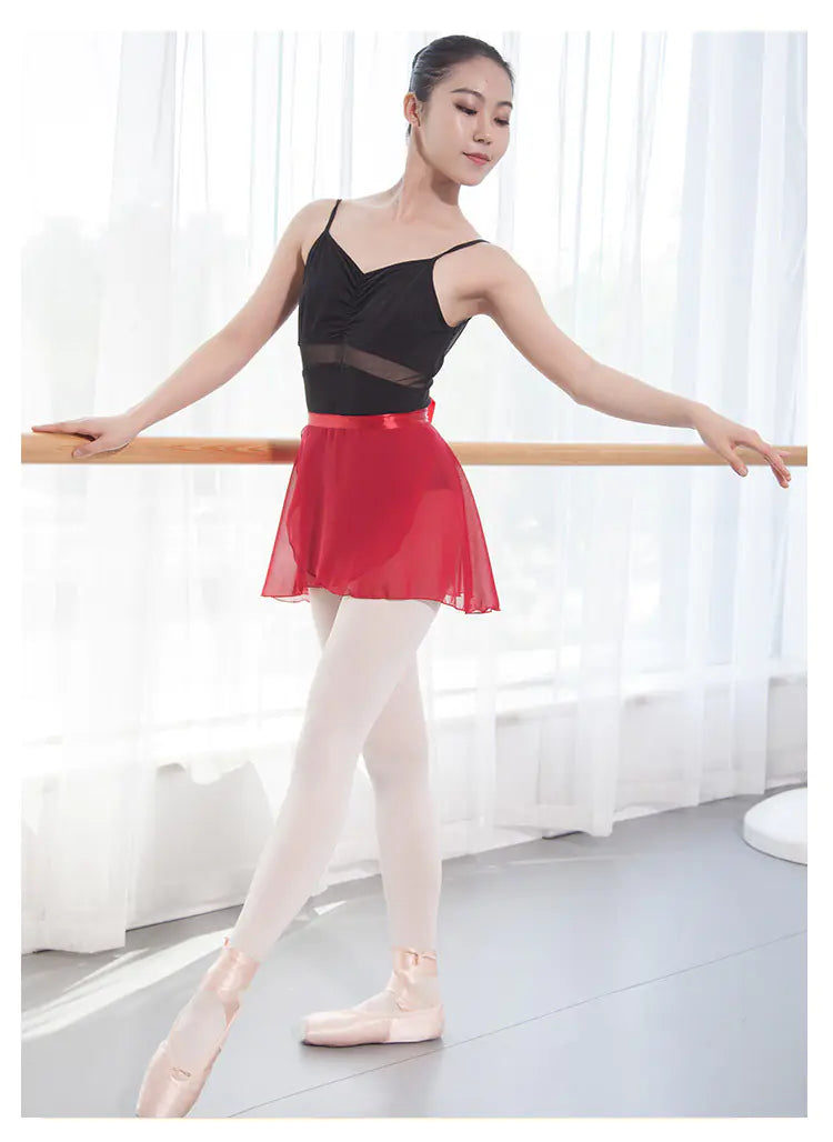 Ballet Practice Clothes with Female Dance Gauze Skirt