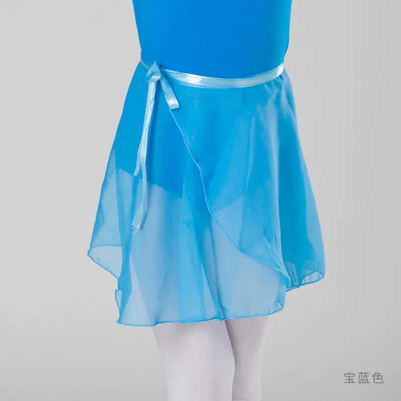 Children's Summer Chiffon Lace-up Dance Skirt