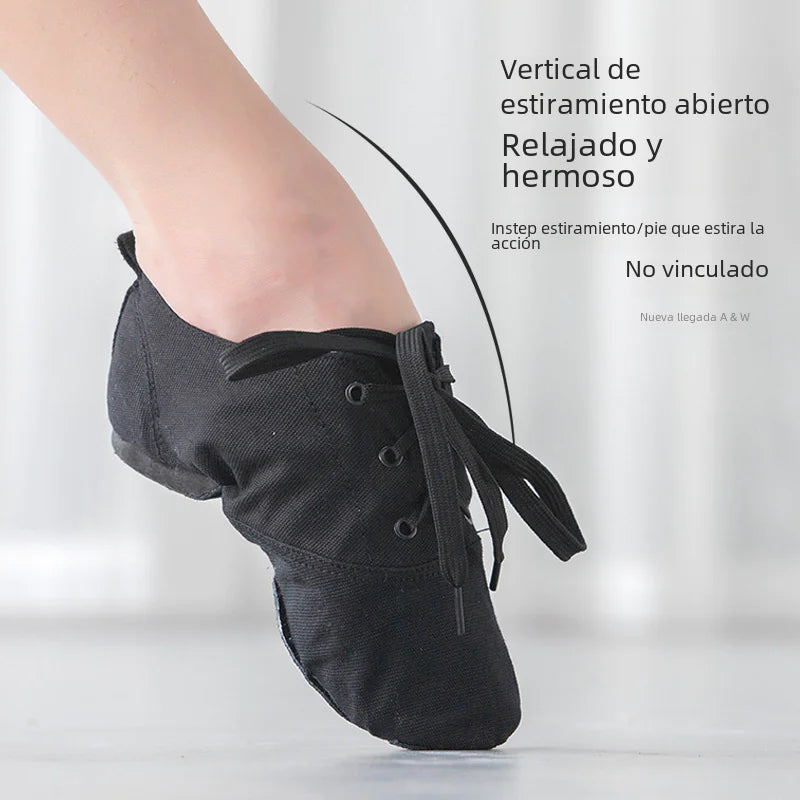 Children's Dance Shoes - Canvas Jazz and Ballet Styles