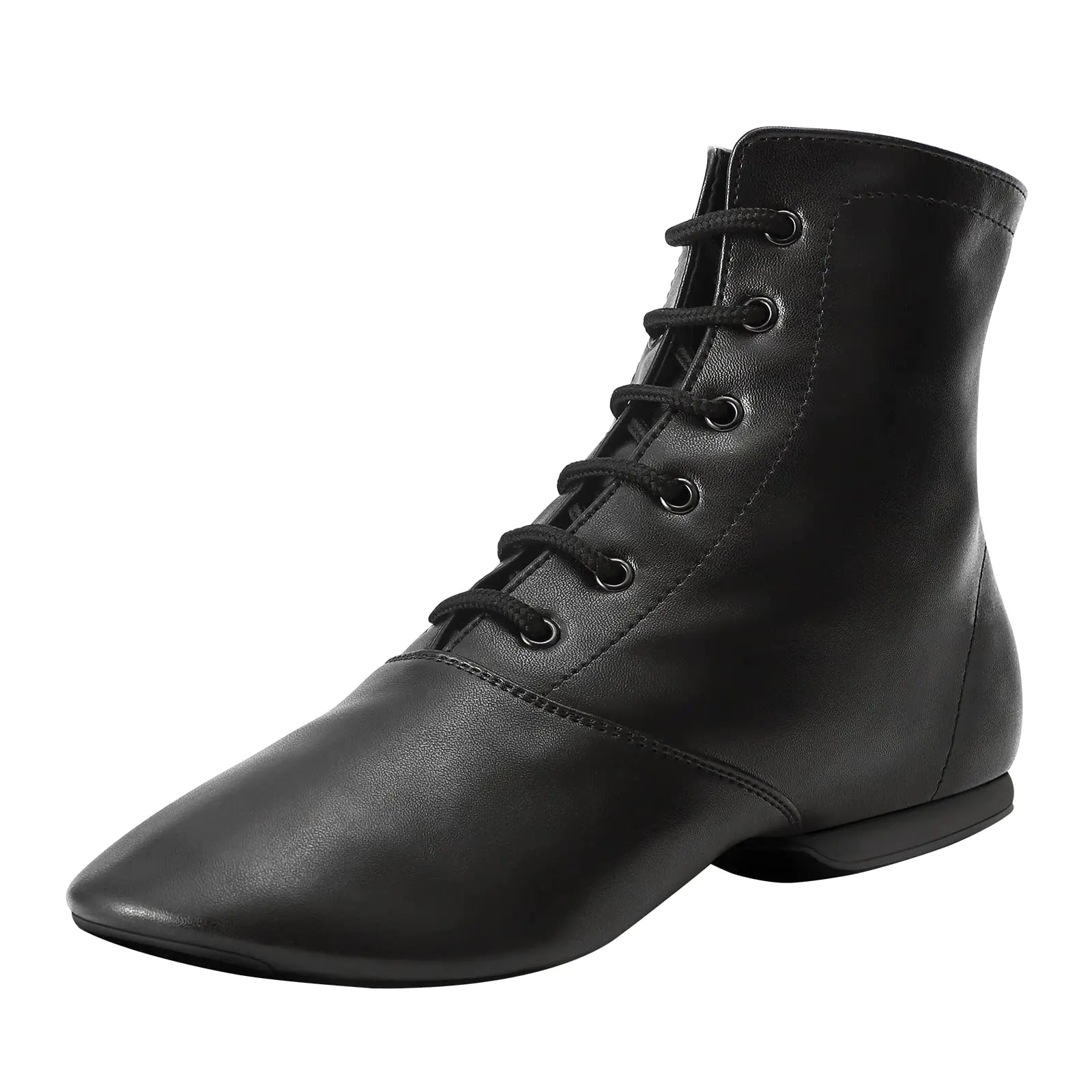 Child Jazz Boots Split Sole Leather Dance Shoes for Girls Boys Black 5.5 Big Kid