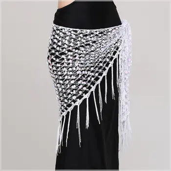 Belly Dance Costume with Triangle Scarf and Sequins