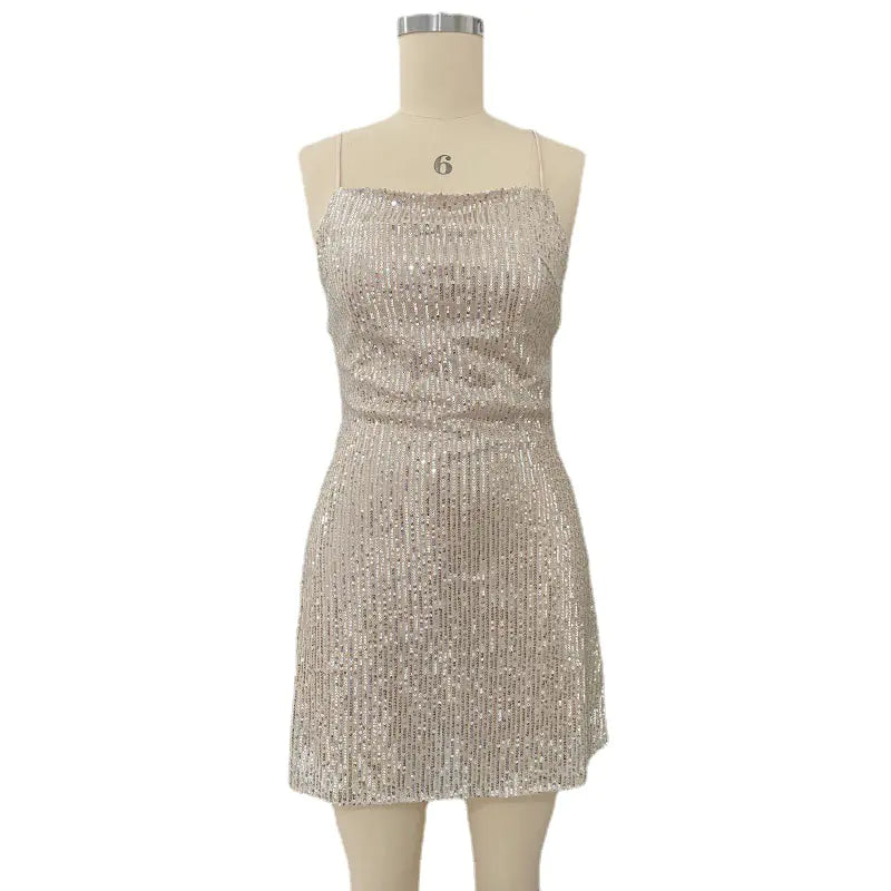 2023 Sexy Backless Sequin Dress for Nightclub Party