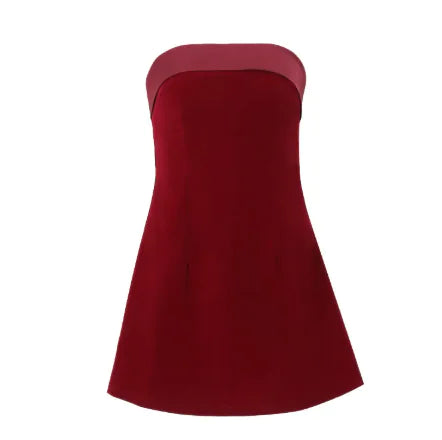 Slim Tube Top A-Line Party Dress