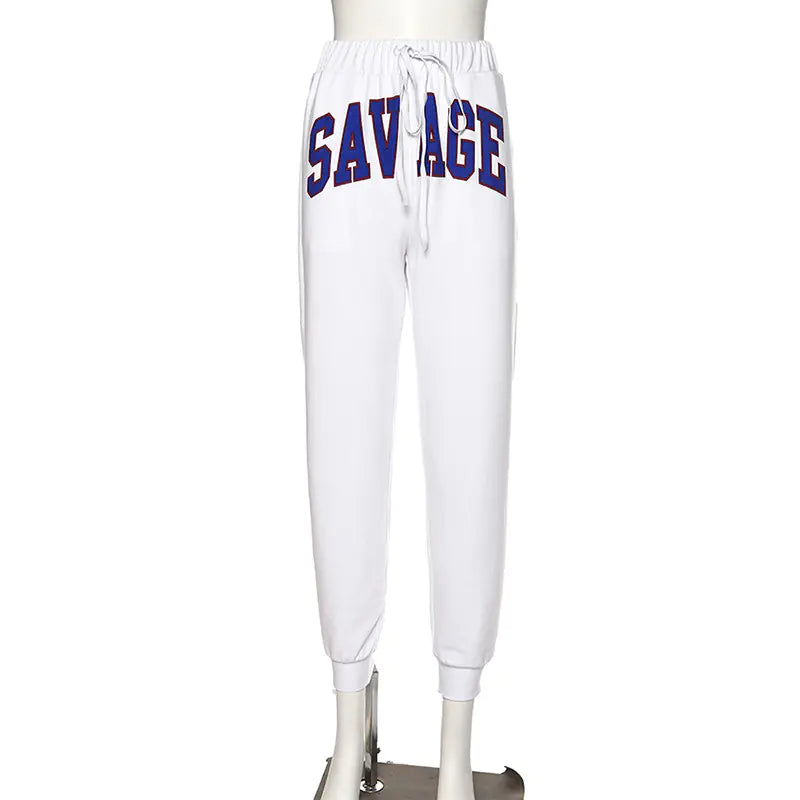 Spring 2020 Women's Casual Pants with Letter Print
