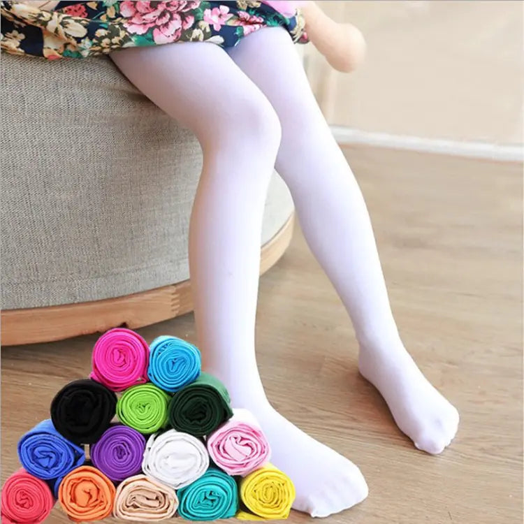 80D Velvet Dance Tights for Kids' Ballet Performance