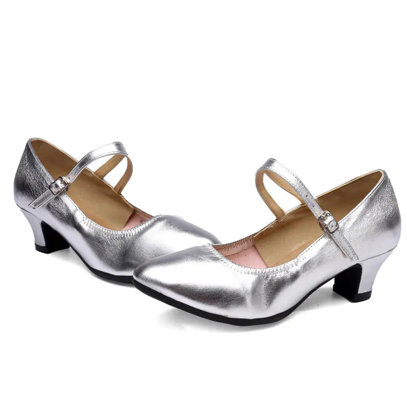 Genuine Leather Women's Latin Dance Shoes for Adults