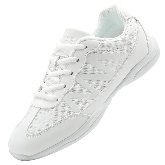 GlideMoves Cheerleading Shoes Childrens Campus Group Dance Training Sneakers Boys and Girls Little Kid Size 11.5 White 28