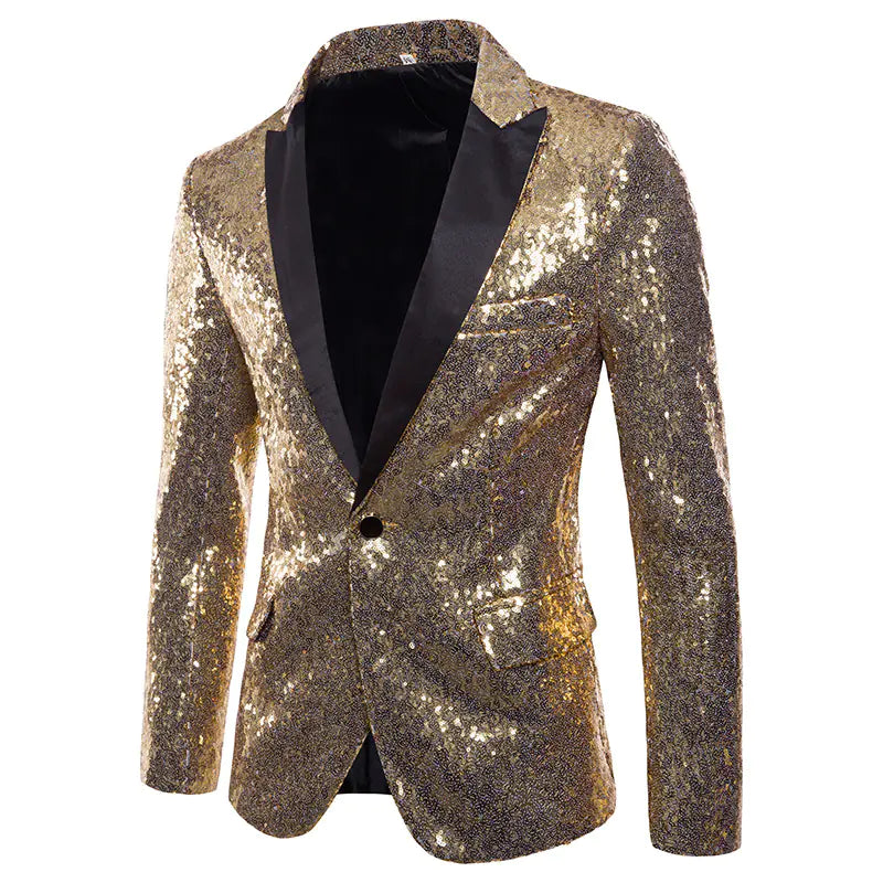 Korean Sequin Suit for Men - Evening Tailcoat Jacket