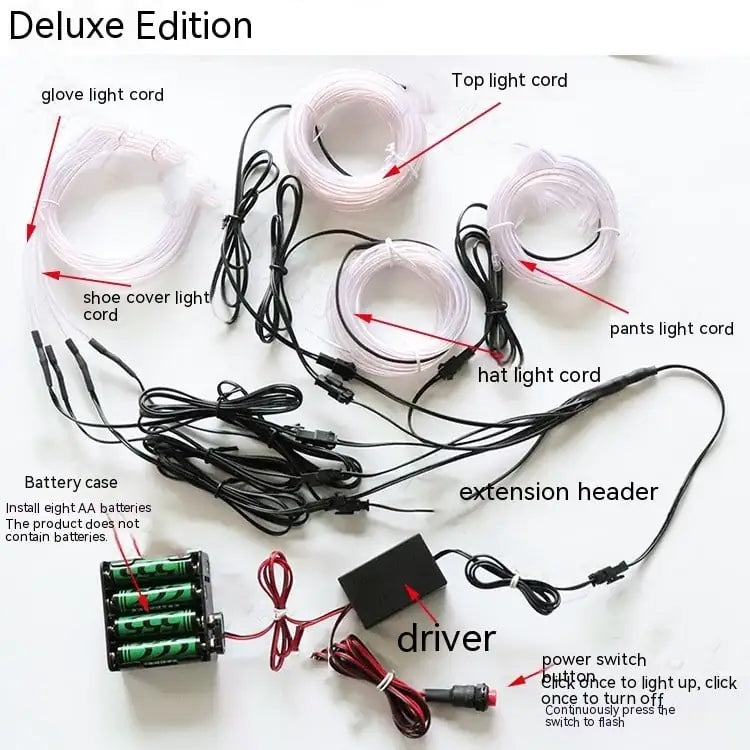 LED Shiny Dance Performance Wear and Props
