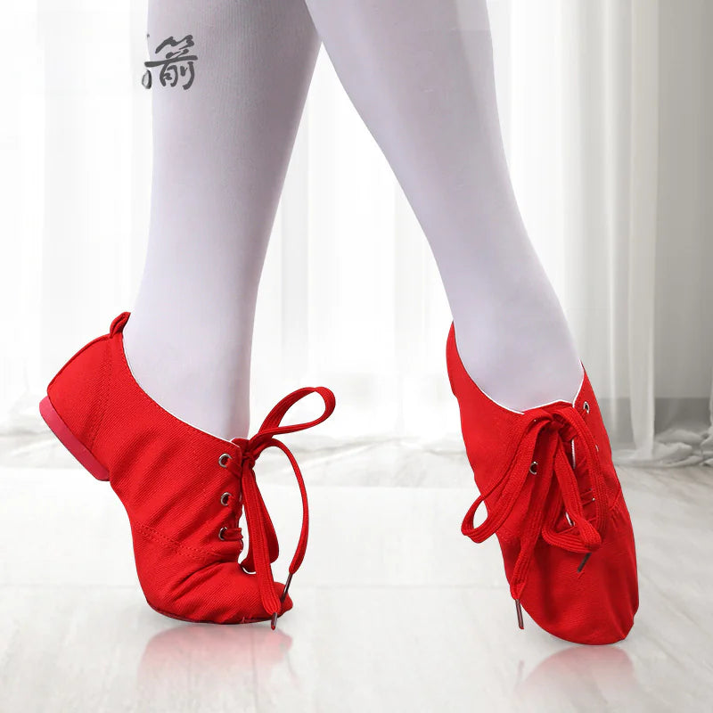 Children's Dance Shoes - Canvas Jazz and Ballet Styles