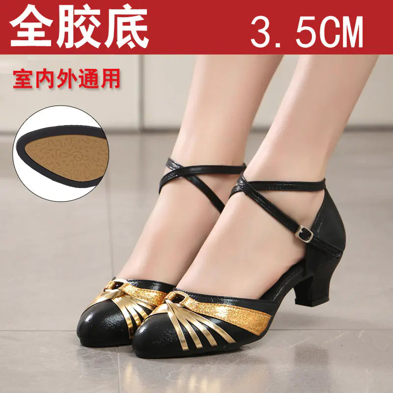 New Latin Dance Shoes for Women - Mid-High Heel Summer
