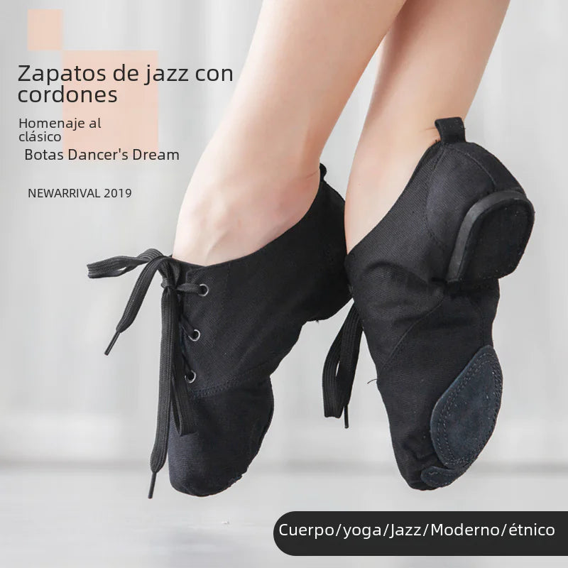 Children's Dance Shoes - Canvas Jazz and Ballet Styles