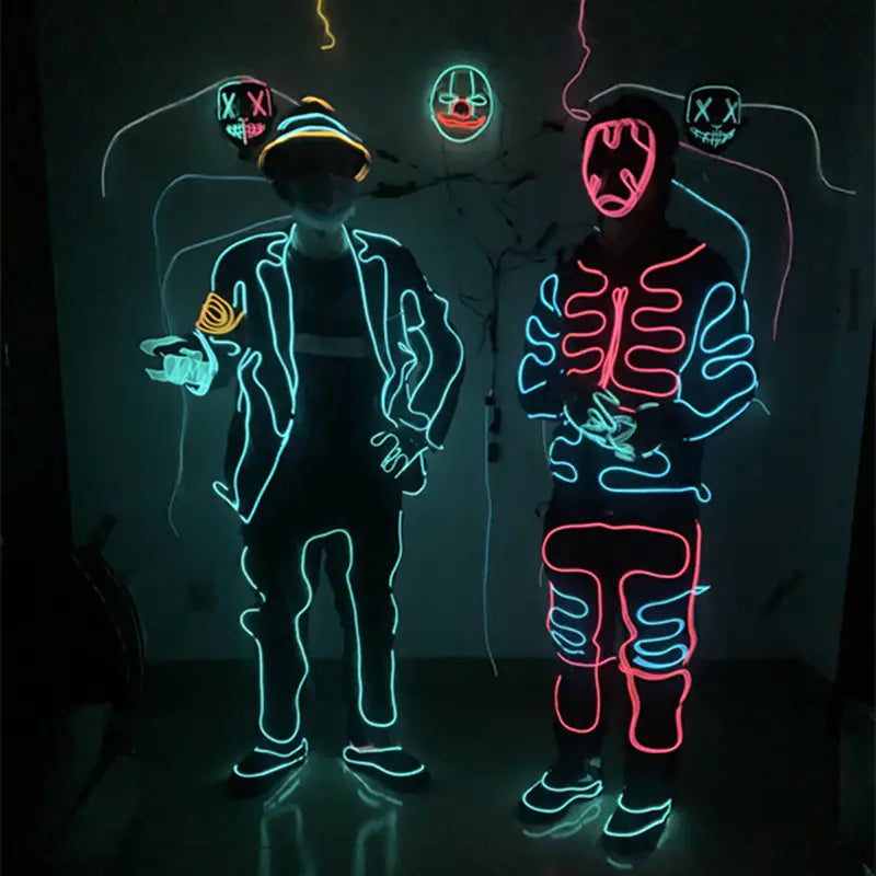 LED Shiny Dance Performance Wear and Props