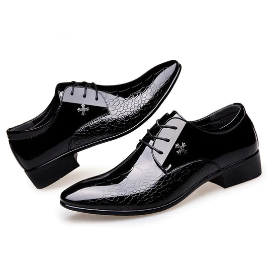 Shiny Lace-Up Fashion Dress Shoes for Women
