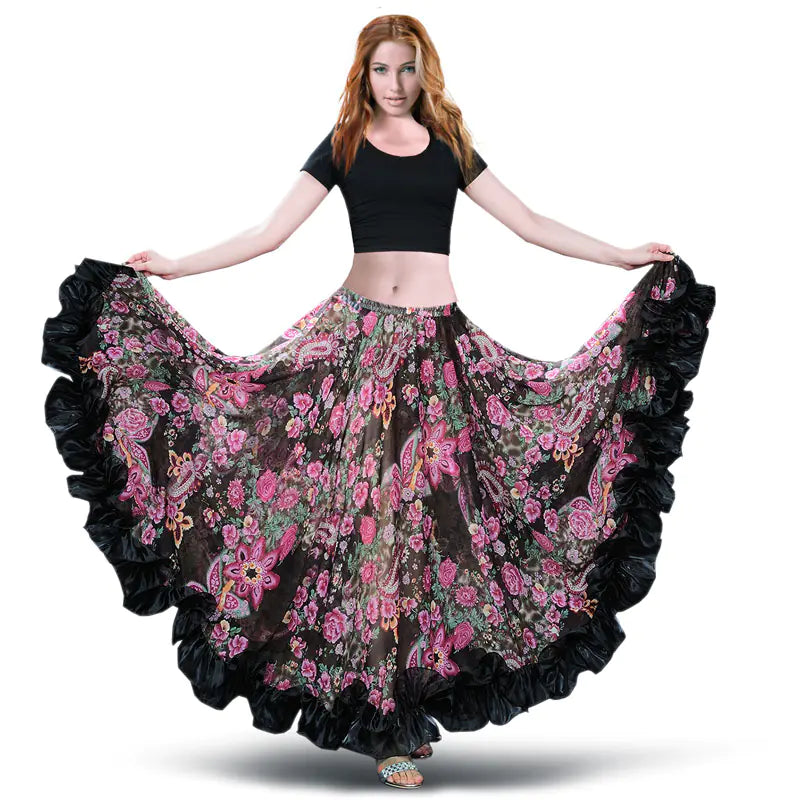 Bohemian 360° Flower Skirt for Belly Dance Fashion