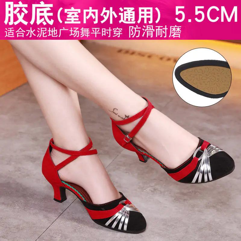 New Latin Dance Shoes for Women - Mid-High Heel Summer