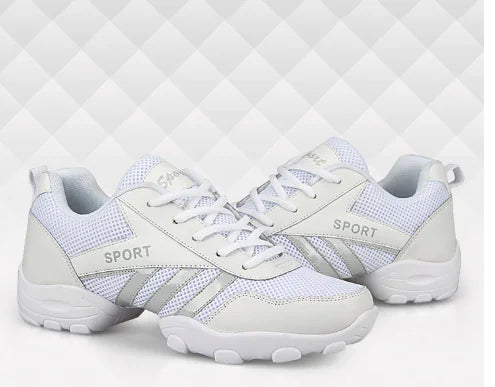 Breathable Soft Sole Dance Shoes for Men (White)