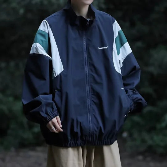 Men's Color Block Hip-Hop Jacket for Street Dance