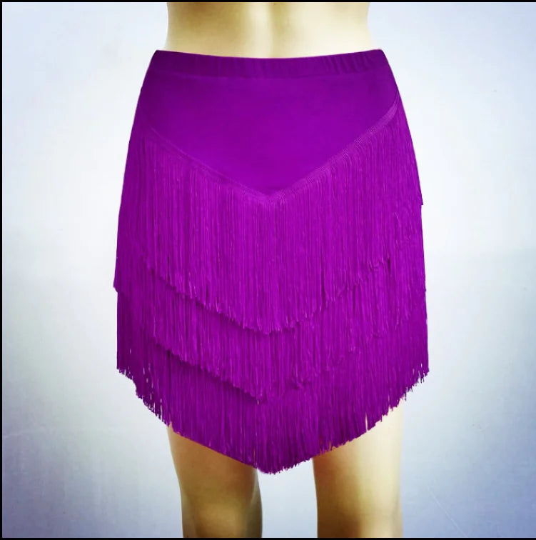Fringed Short Skirt for Adult Square Dance Outfit