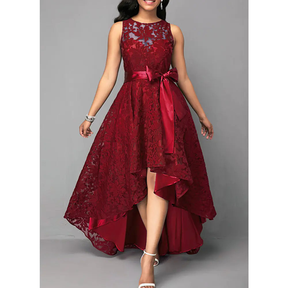 Vintage Lace Irregular Dress