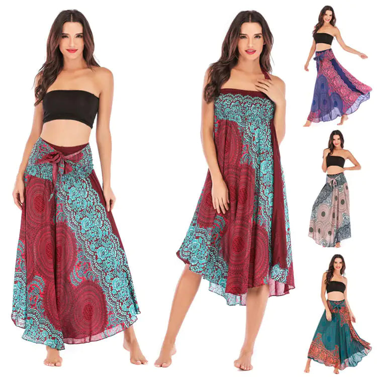 Leisure Beach Vacation Big Skirt Belly Dance Outfit
