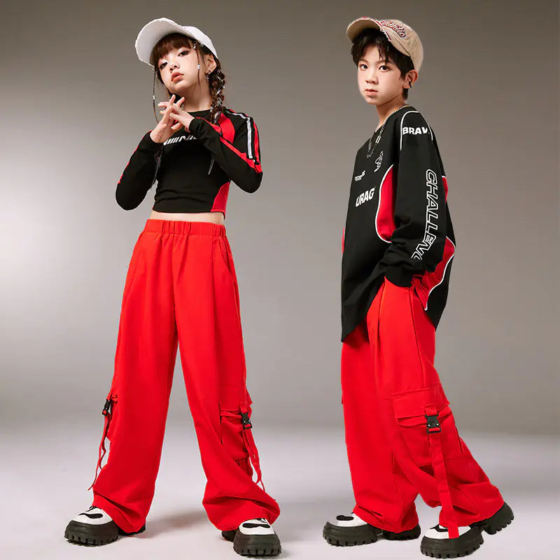 Kids Hip-Hop Dance Outfit for Boys and Girls Set