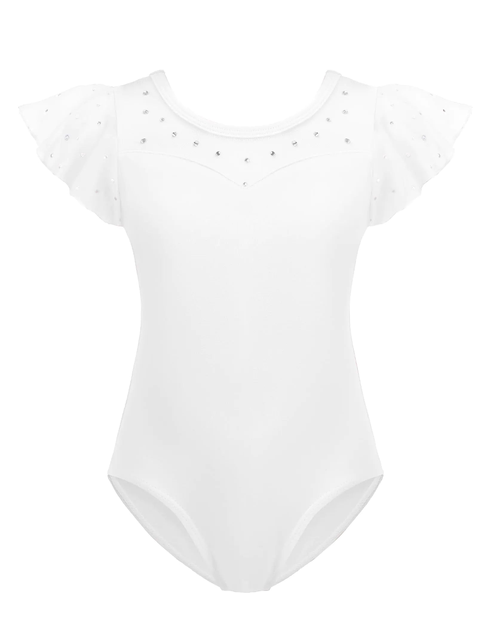 Zaclotre Girls Ruffle Sleeve Ballet Leotards Toddler Mesh Dance Leotard Sparkly Gymnastics Outfits