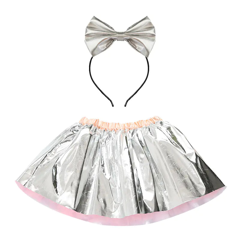 Girls' Lined Short Skirt for Dance Performance