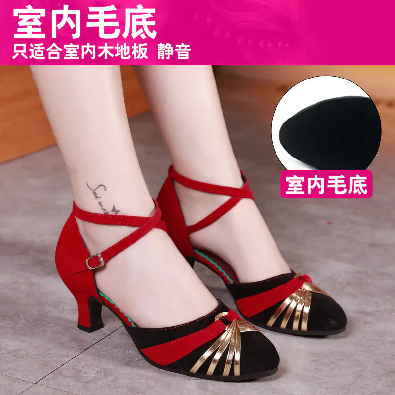 New Latin Dance Shoes for Women - Mid-High Heel Summer