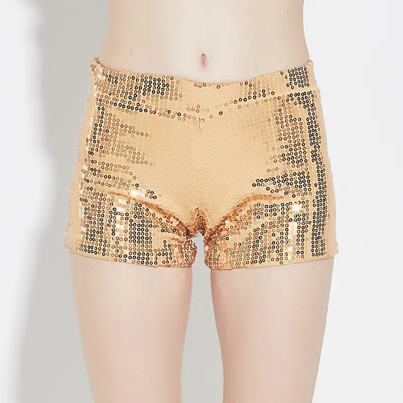 Stretchy Sequined Shorts for Adult Jazz Dance Performances