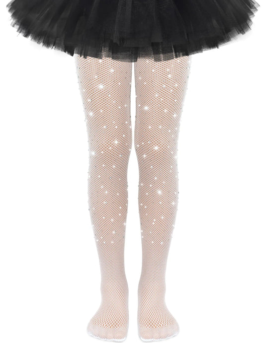 Baby White Tights for Girls White Tights for Toddler Girls Fishnet Tights Toddler Glitter Tights Toddler Sparkle Tights