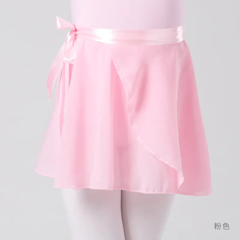 Children's Summer Chiffon Lace-up Dance Skirt