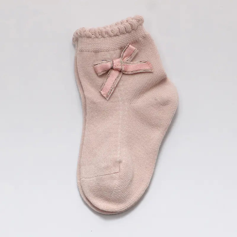 Trendy Children's Fashion Bow Dance Socks