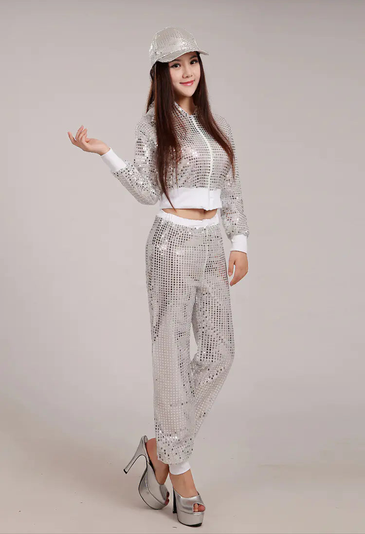 Sequined Jazz Dance Dress for Women