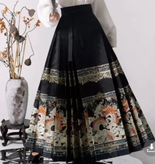 "Su Yu Hua Chang Dragon Dance Hanfu Skirt for Women"