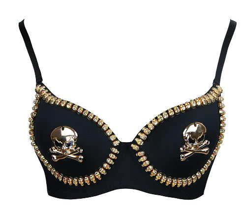 Metal Studded Skull Dance Costume for Nightclubs