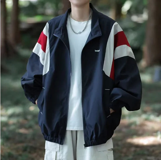 Men's Color Block Hip-Hop Jacket for Street Dance
