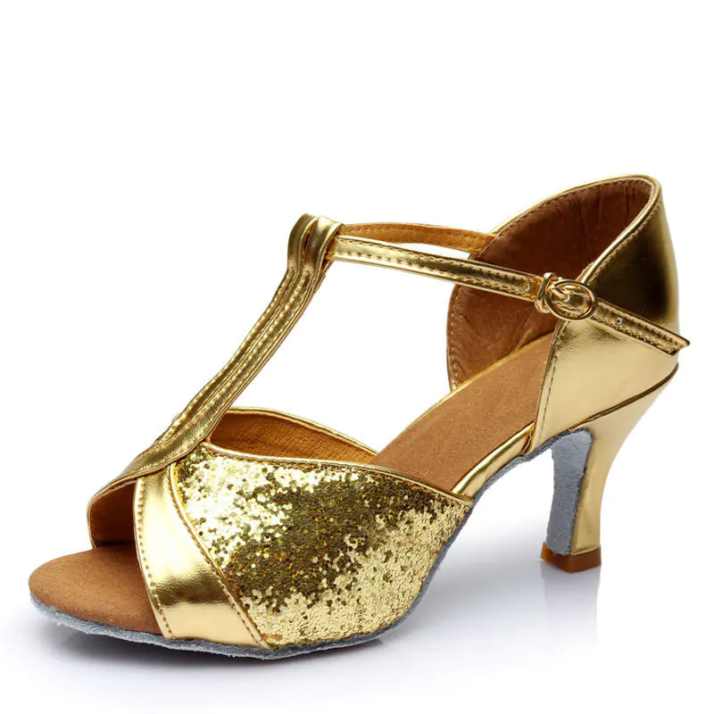 Ballroom Latin Dance Shoes with Fur Sole
