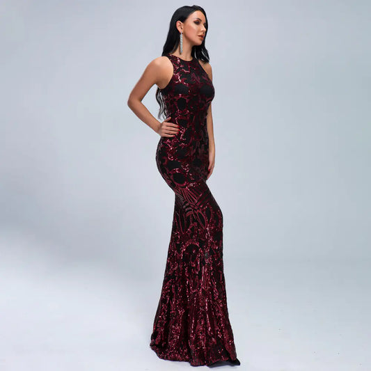2019 Summer Retro Sequin Party Dress for Women