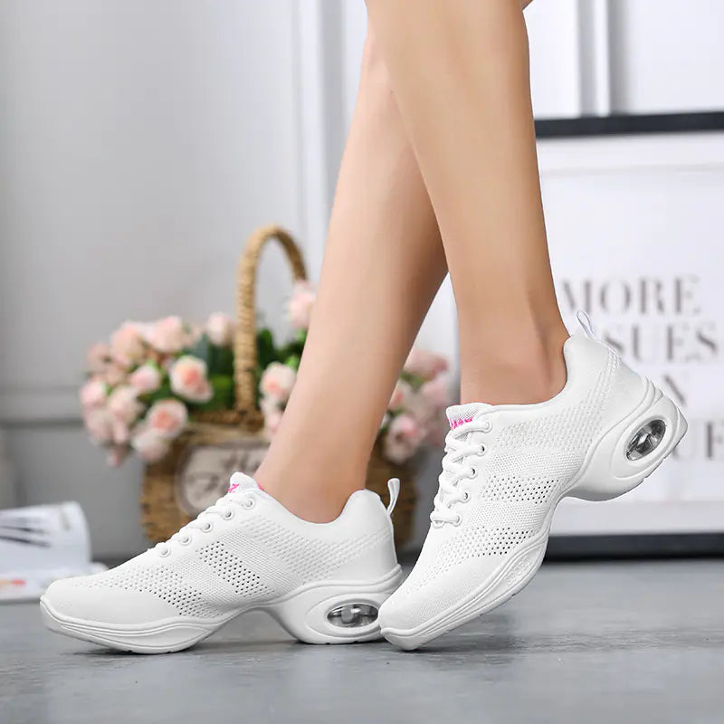 Red Flyknit Jazz Dance Shoes for Adult Women