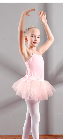 Children's Dance Costumes with Suspenders and Skirts